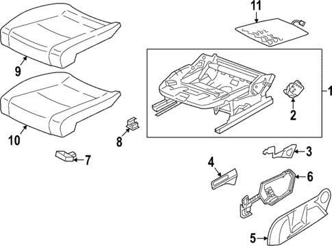 Front Seat Components for 2025 Volkswagen GTI #4