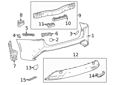 Bumper & Components - Rear for 2025 Toyota Mirai #0