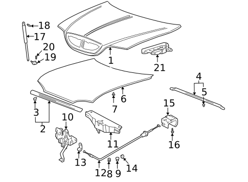 Hood & Components for 2003 Hyundai Sonata #0