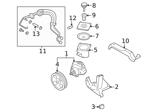 Pump & Hoses for 1998 Subaru Forester #0