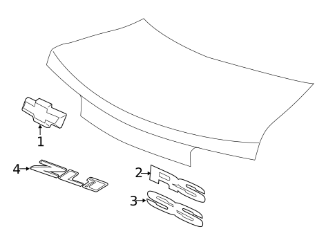 Exterior Trim - Trunk for 2014 Chevrolet Camaro #0