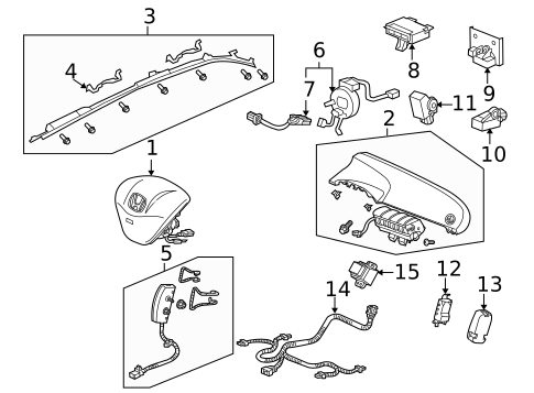 Air Bag Components for 2012 Honda Fit #0