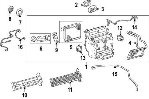 Evaporator & Heater Components for 2025 Toyota 4Runner #0