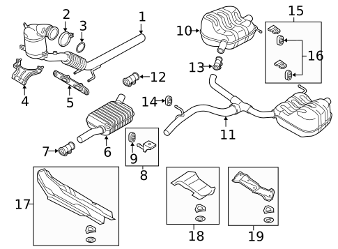 Exhaust Components for 2019 Volkswagen Golf Alltrack #1