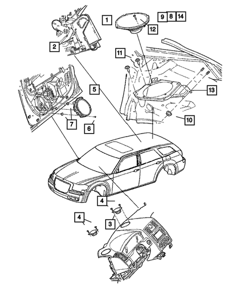 Radio, Antenna, and Speakers for 2006 Chrysler 300 #3