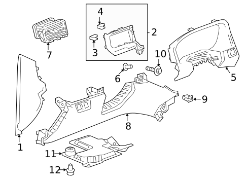 Instrument Panel Components for 2017 GMC Acadia #0