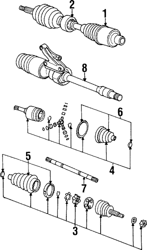 Drive Axles for 1998 Saturn SC1 #0