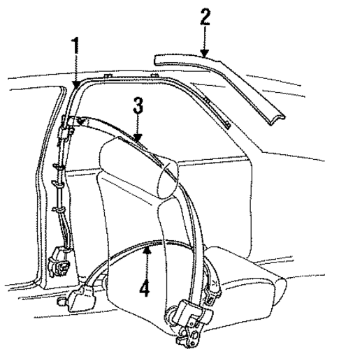 Seat Belt for 1992 Pontiac LeMans #0