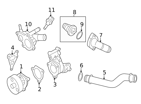 Water Pump for 2018 Nissan Altima #0