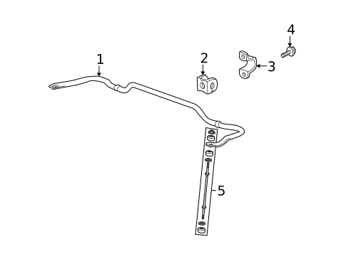 Stabilizer Bar & Components for 2009 Saturn Outlook #1