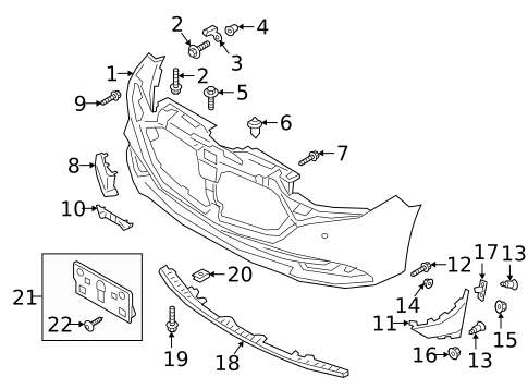 Bumper & Components - Front for 2022 Mazda 3 #0