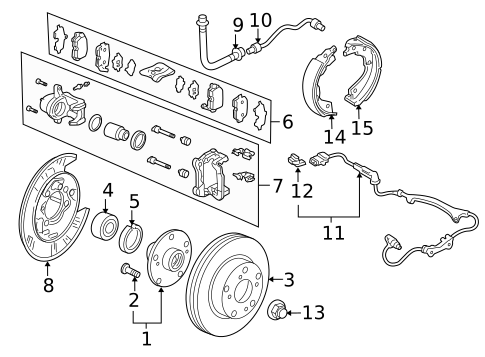 Rear Brakes for 2007 Honda Pilot #1