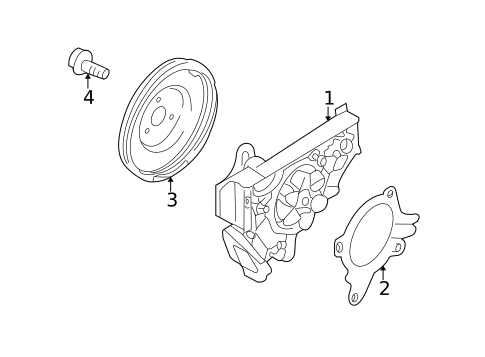 Water Pump for 2004 Kia Rio #0