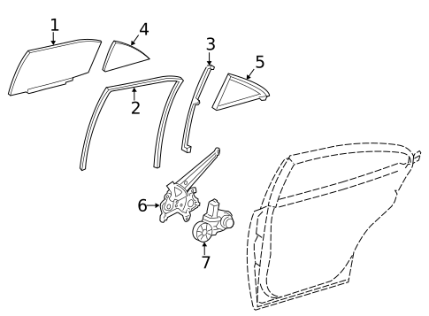Rear Door for 2017 Lexus ES350 #0