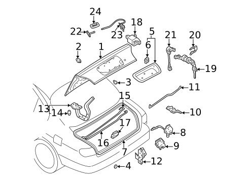 Trunk for 2001 Nissan Maxima #0