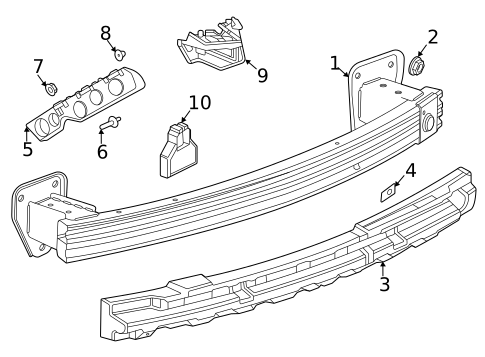 Bumper & Components - Rear for 2021 Chevrolet Trailblazer #1
