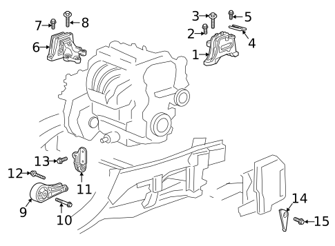 Engine & Trans Mounting for 2018 GMC Terrain #1