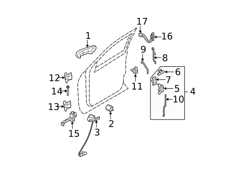 Rear Door for 2007 Mercury Mountaineer #1