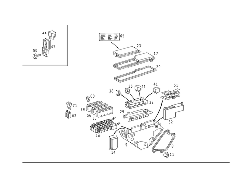 Fuse Box and Relay for 2002 Mercedes-Benz CLK430 #0