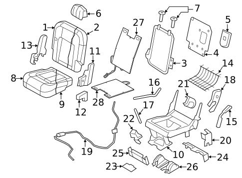 Rear Seat Components for 2017 Lincoln Navigator #0