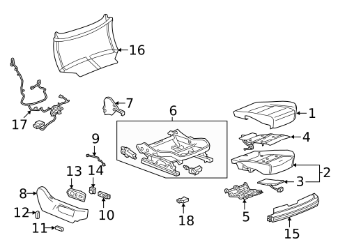 Passenger Seat Components for 2023 Cadillac Escalade #7