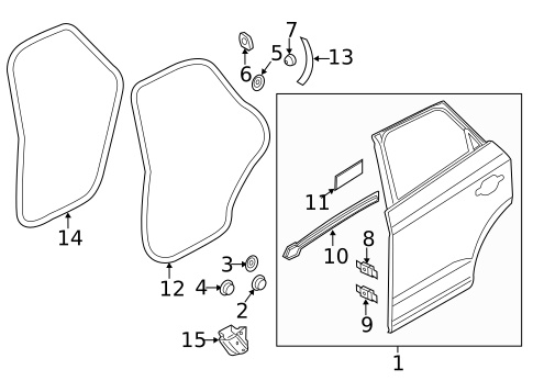 Door & Components for 2015 Audi Q3 #1