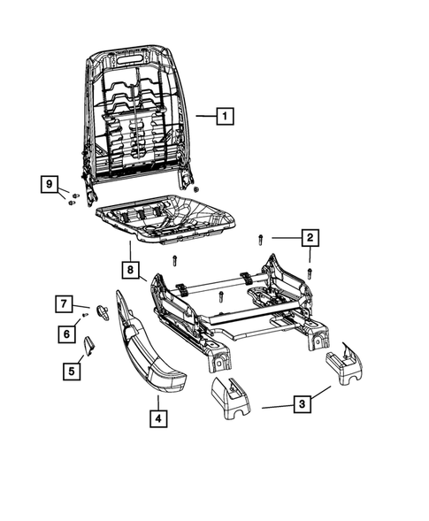 Front Seats - Adjusters, Recliners, Shields and Risers for 2012 Chrysler 300 #2