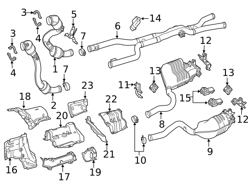 Exhaust Components for 2021 Mercedes-Benz E350 #1