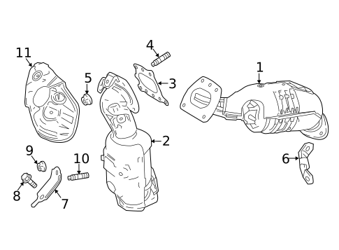 Exhaust Components for 2018 Toyota Sienna #2