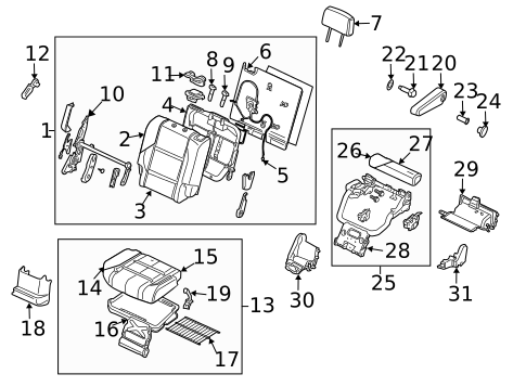 Second Row Seats for 2004 Nissan Pathfinder Armada #0