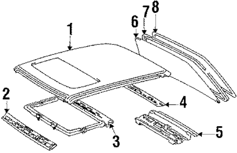 Roof & Components for 1989 Toyota Camry #0