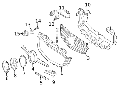 Grille & Components for 2025 Mercedes-Benz CLE300 #2