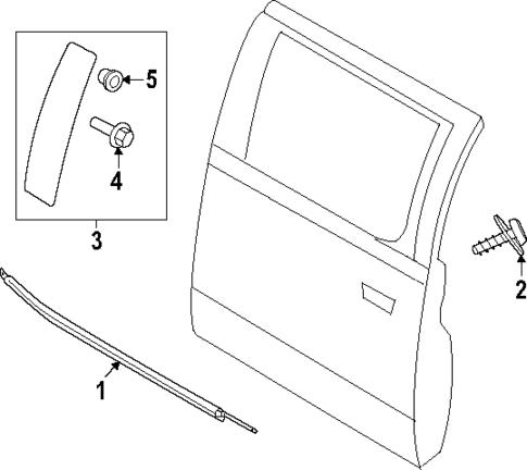 Exterior Trim - Rear Door for 2025 Ford F-150 #0