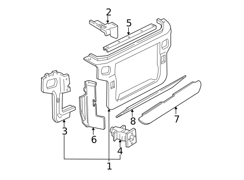 Radiator Support for 2004 Ford Mustang #0