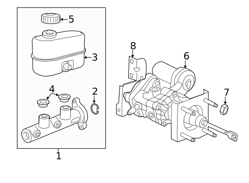 Master Cylinder - Components On Dash Panel for 2024 Ram 3500 #0