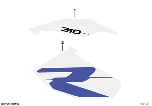 Stickers, Labels, Adhesive Film Strips for 2026 BMW-Motorrad G 310 R #5