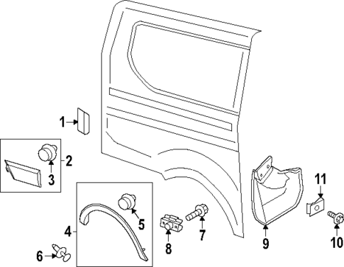 Exterior Trim - Side Panel for 2025 Ford Transit-350 #4