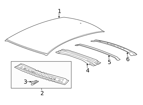 Roof & Components for 2017 Cadillac XTS #1