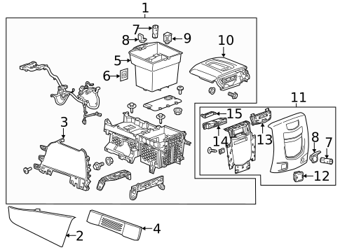 Center Console for 2020 Cadillac Escalade #5