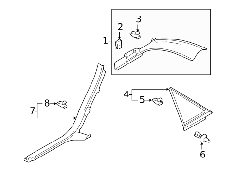 Interior Trim - Quarter Panels for 2007 Audi A4 Quattro #0