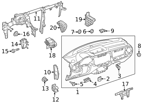 Instrument Panel for 2019 Volkswagen Beetle #1