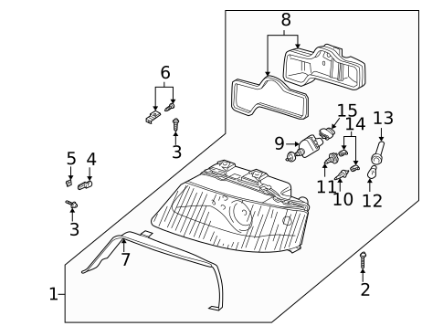 Headlamp Components for 2002 Audi Allroad Quattro #0