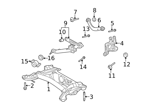 Rear Suspension for 2009 Toyota Matrix #3