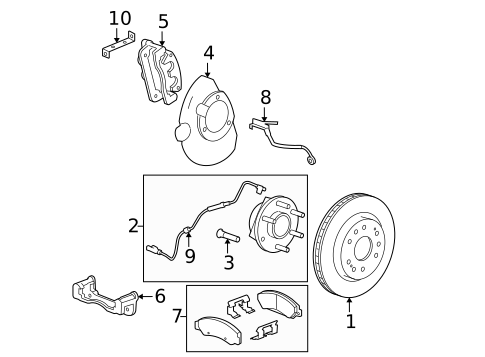 Brake Components for 2007 Cadillac Escalade EXT #1