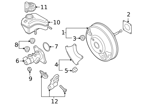 Master Cylinder - Components On Dash Panel for 2017 Audi Q3 #0