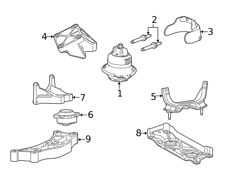 Engine & Trans Mounting for 2020 Dodge Challenger #0