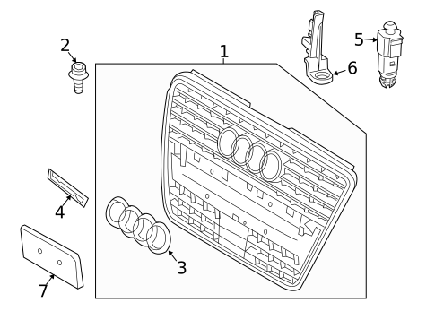 Grille & Components for 2009 Audi Q5 #1