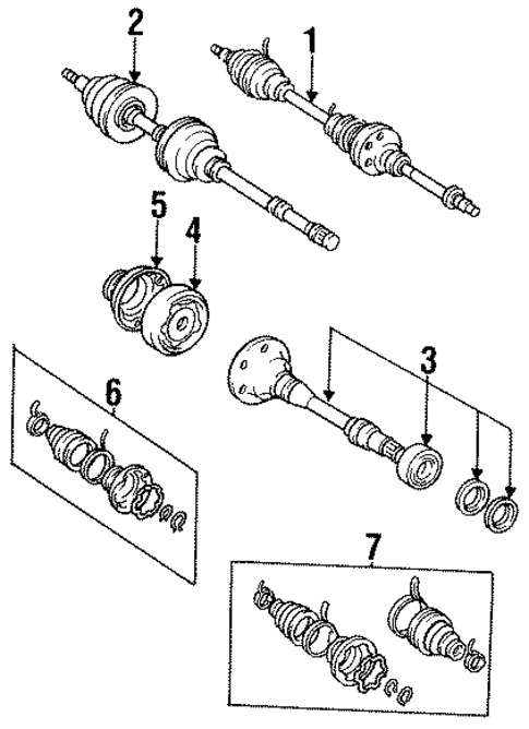 Drive Axles for 1994 Toyota Camry #0