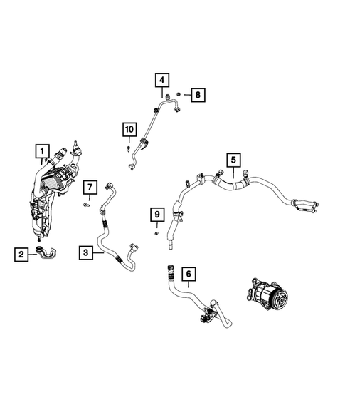 Air Conditioner and Heater Plumbing for 2019 Fiat 500X #0