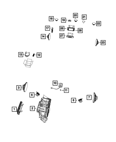 Radio, Antenna, Speakers, DVD and Video systems for 2016 Dodge Grand Caravan #0